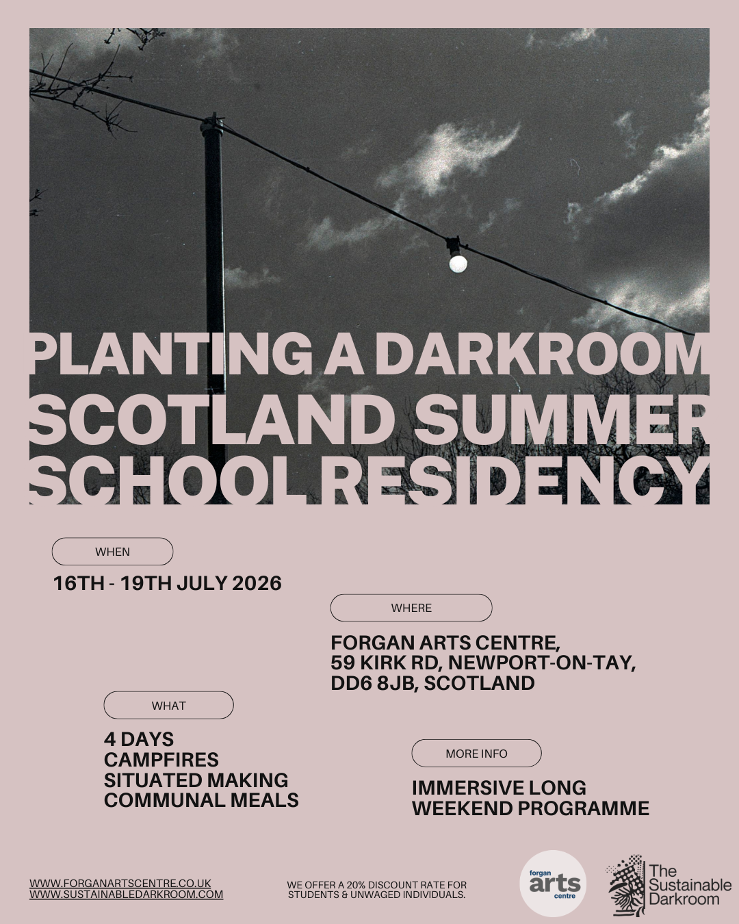 Planting a Darkroom: Summer School Residency in Scotland 2026