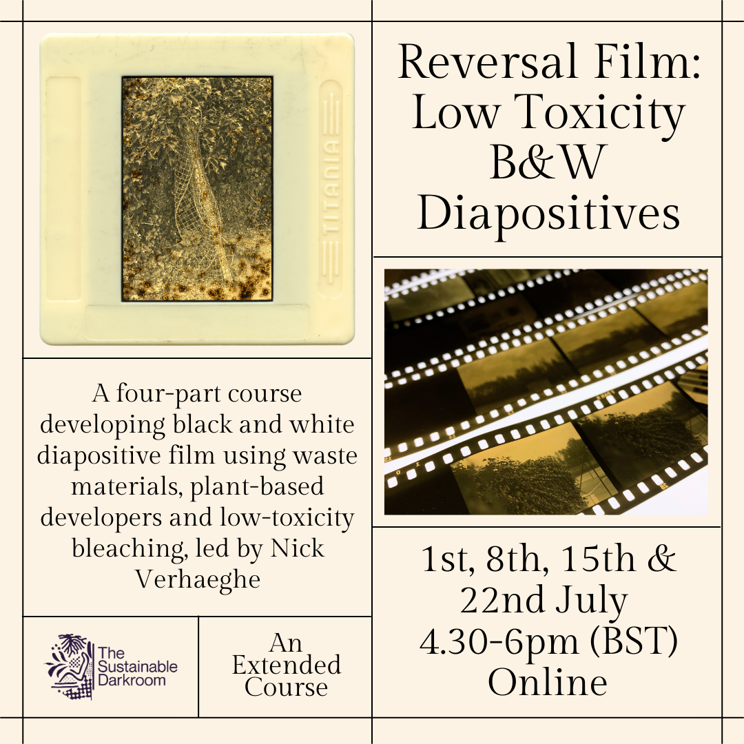 Reversal film: low toxicity B&W diapositives